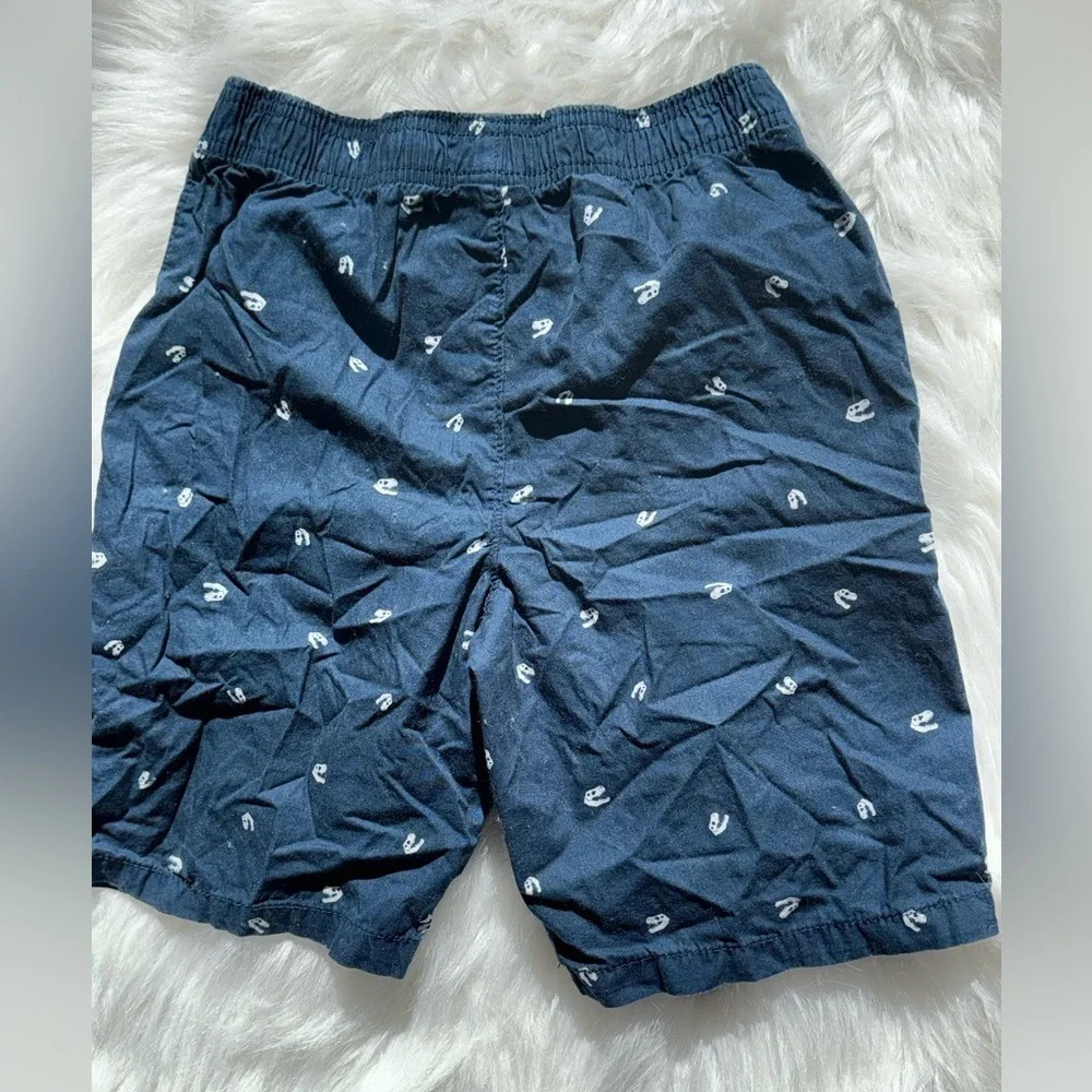 Boys Navy shorts with dinosaur